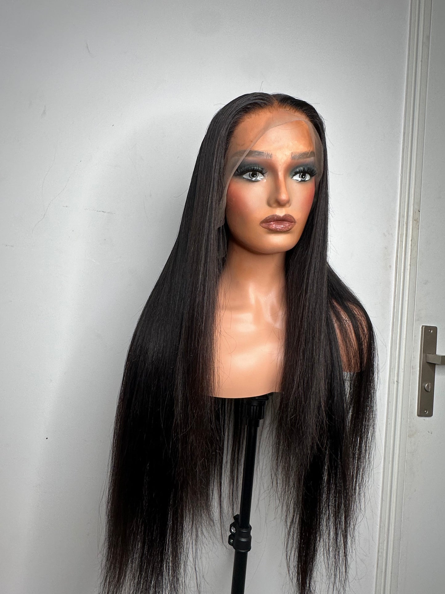 Perruque haut de gamme premium lisse frontal