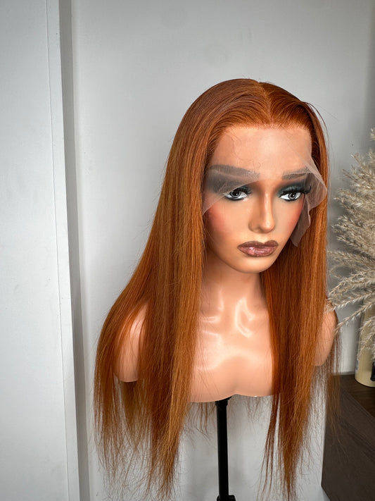 GINA - Perruque lace front 13x6 transparente en 150% densité 22 pouces - Virgin Hair